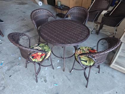 Imagem de Conjunto D Mesa Jogo De Cadeiras Área Externa Interna Jantar