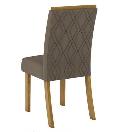 Imagem de Conjunto De 02 Cadeiras Estofadas Melissa Henn Nature Bege