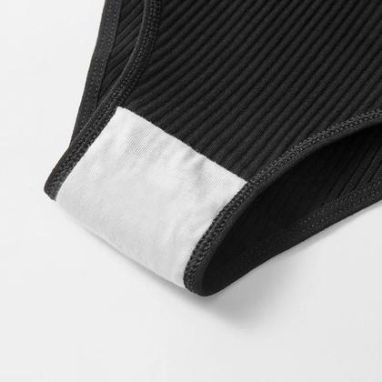 Imagem de Conjunto de 10 Calcinhas Listradas de Algodão - Confortáveis e Respiráveis