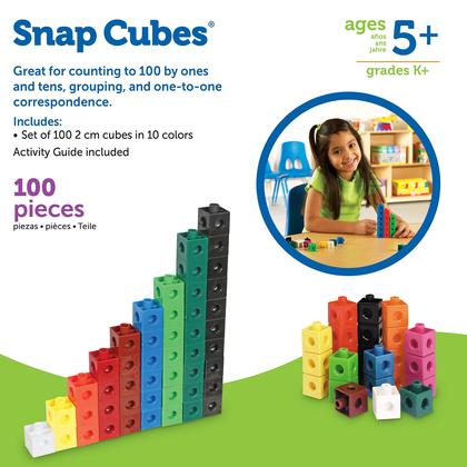 Imagem de Conjunto de 100 Cubos de Encaixar Snap Cubes de Aprendizagem Resources, Educativo para Casa e Sala de Aula, Acessórios de Matemática e Auxiliares para Professores, Brinquedo de Contagem para Crianças 5+ anos