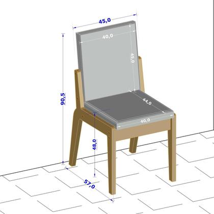 Imagem de Conjunto de 2 Cadeiras Sinfonia com Estofado em Linho