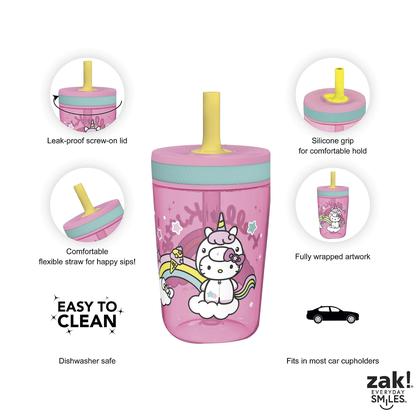Imagem de Conjunto de 2 Copos Hello Kitty Zak Designs Kelso 450ml - Para Crianças