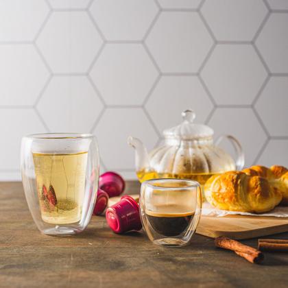 Imagem de Conjunto de 2 Copos para Café Dupla Parede de Vidro Borossilicato 70ml