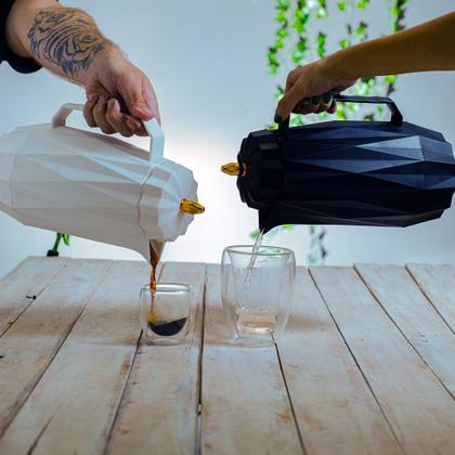 Imagem de Conjunto de 2 Copos para Café Dupla Parede de Vidro Borossilicato 70ml