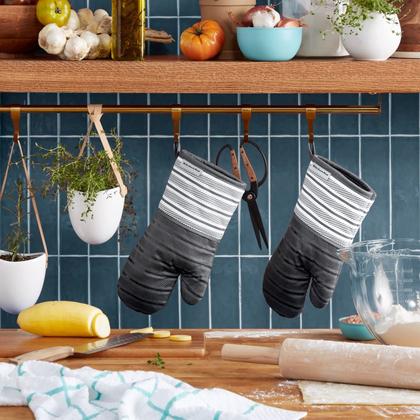 Imagem de Conjunto de 2 luvas de forno KitchenAid Albany Charcoal Grey 18x33cm