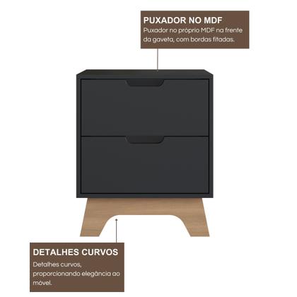 Imagem de Conjunto de 2 Mesas de Cabeceira 100% Mdf Alice