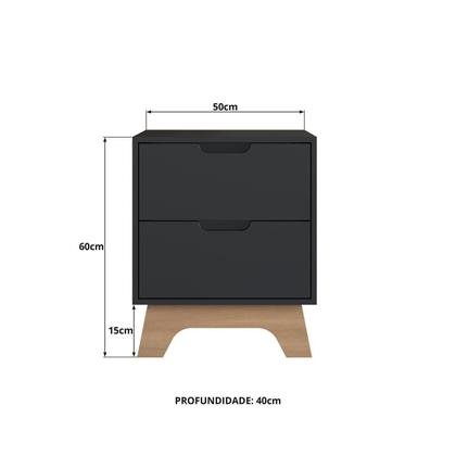 Imagem de Conjunto de 2 Mesas de Cabeceira 100% Mdf Alice