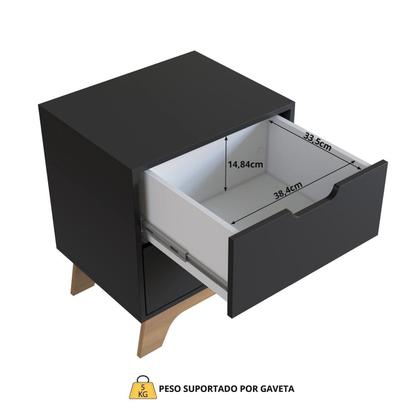 Imagem de Conjunto de 2 Mesas de Cabeceira 100% Mdf Alice