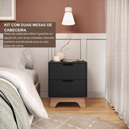 Imagem de Conjunto de 2 Mesas de Cabeceira 100% Mdf Alice