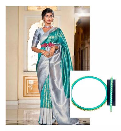 Imagem de Conjunto De 2 Pulseiras Artesanais Indianas Verde Hc-29