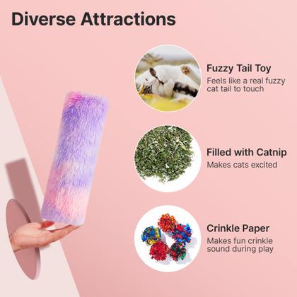 Imagem de Conjunto de 3 Almofadas para Gatos com Catnip e Som de Papel - Brinquedos Potaroma