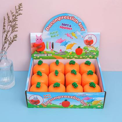 Imagem de Conjunto de 3 brinquedos Squeeze Toy R-LOMU Carrot Rabbit Fidget