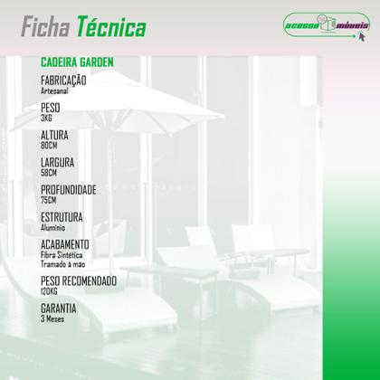 Imagem de Conjunto de 3 Cadeiras para Área Externa Garden em Alumínio Polido