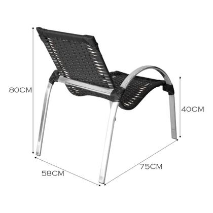 Imagem de Conjunto de 3 Cadeiras para Área Externa Garden em Alumínio Polido