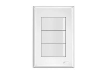 Imagem de Conjunto de 3 Interruptores Triplo Simples 4x2 16A Evidence - FAME