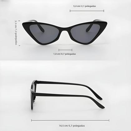 Imagem de Conjunto de 3 Óculos de Sol Femininos Estilo Gatinho - Pequenos, Retrô e Vintage