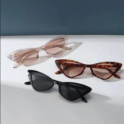 Imagem de Conjunto de 3 Óculos de Sol Femininos Estilo Gatinho - Pequenos, Retrô e Vintage