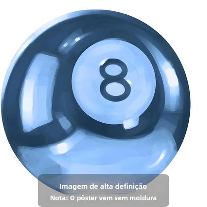 Imagem de Conjunto De 3 Pôsteres Estéticos Sem Moldura Com Tema De Bola De Bilhar Azul 8, Estilo Y2K Preppy,