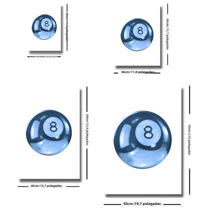 Imagem de Conjunto De 3 Pôsteres Estéticos Sem Moldura Com Tema De Bola De Bilhar Azul 8, Estilo Y2K Preppy,