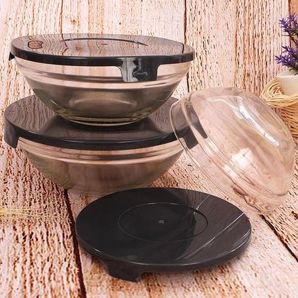 Imagem de Conjunto De 3 Potes De Vidro C/ Tampa Trava Istambul Multiuso Design Versátil Cozinha