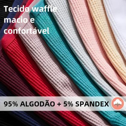 Imagem de Conjunto de 3 Tangas de Algodão Femininas - Confortáveis, Cintura Baixa e Estilo Waffle