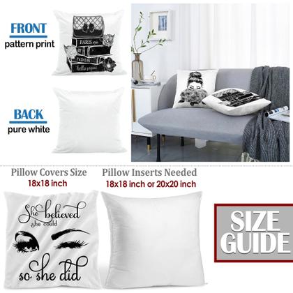 Imagem de Conjunto de 4 capas de travesseiro HSINYA, 45x45cm, preto e branco, moda