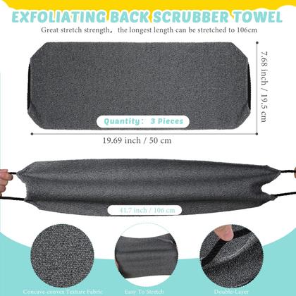 Imagem de Conjunto de 4 luvas de banho esfoliantes para banho