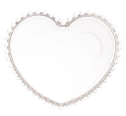 Imagem de Conjunto de 4 Xícaras C/ Pires Coração Em Cristal Pearl - Wolff (Cód.2765)