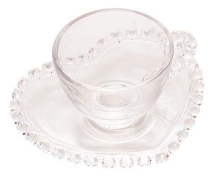 Imagem de Conjunto De 4 Xícaras E Pires De Coração Café Mesa Posta