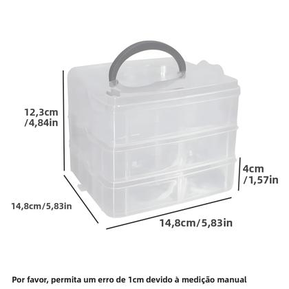 Imagem de Conjunto de 5 Caixas Plásticas para Armazenamento com Tampa Transparente