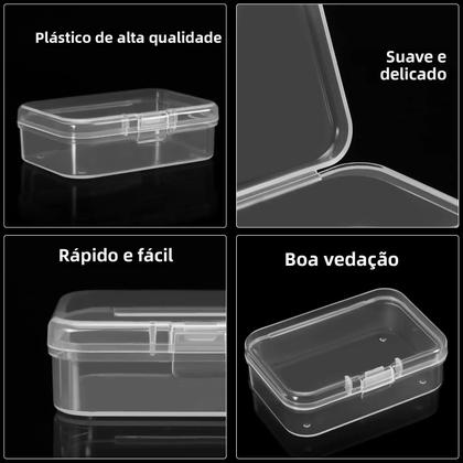 Imagem de Conjunto De 5 Ou 10 Mini Caixas De Armazenamento Transparentes Em PP Para Joias, Contas, Pequenos