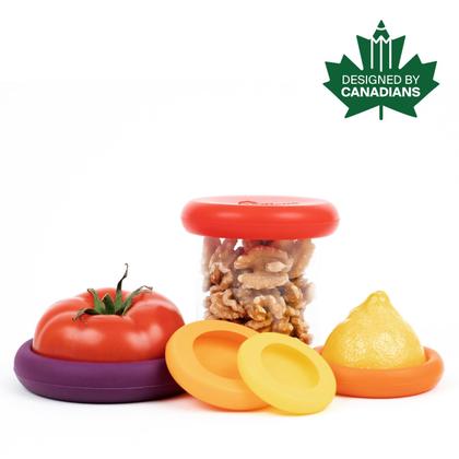 Imagem de Conjunto de 5 peças de silicone reutilizável Food Huggers