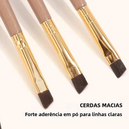 Imagem de Conjunto de 5 Pincéis de Maquiagem Profissional com Pente para Sobrancelha