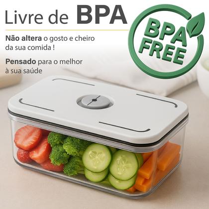 Imagem de Conjunto De 5 Potes Herméticos De Plástico Retangular Com Tampa De Vedação Top