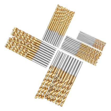 Imagem de Conjunto de 50 Brocas de Aço de Alta Velocidade com Revestimento de Titânio (1mm a 3mm)