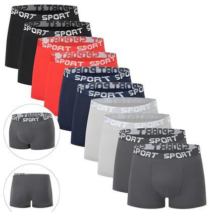 Imagem de Conjunto De 510 Peças De Boxers Masculinos plus Size Com Cintura Elástica, Shorts Confortáveis E