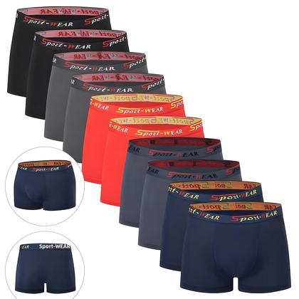 Imagem de Conjunto De 510 Peças De Boxers Masculinos plus Size Com Cintura Elástica, Shorts Confortáveis E