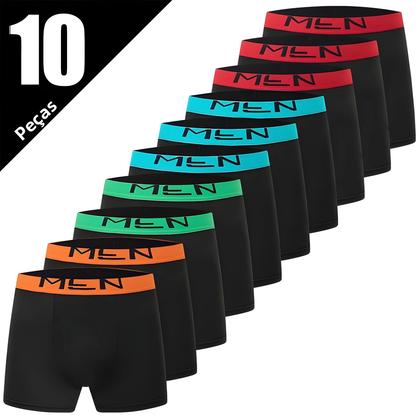 Imagem de Conjunto De 510 Peças De Boxers Masculinos plus Size Com Cintura Elástica, Shorts Confortáveis E