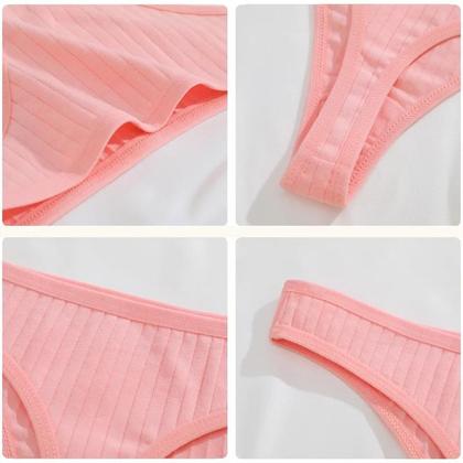 Imagem de Conjunto De 6 Calcinhas De Algodão Com Cintura Baixa Para Mulheres, Intimates Macios S-XL, G-String