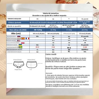 Imagem de Conjunto De 6 Calcinhas De Algodão Com Cintura Baixa Para Mulheres, Intimates Macios S-XL, G-String