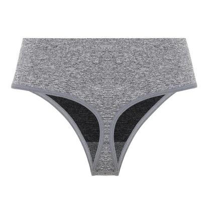 Imagem de Conjunto De 6 Calcinhas Sem Costura Para Mulheres, Cor Sólida, Cintura Média, Sexy, G-String, Roupa
