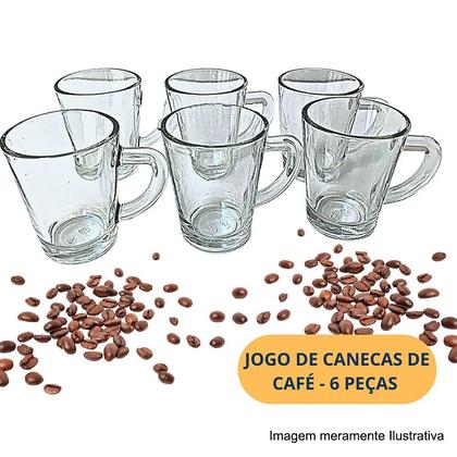 Conjunto de 6 Canecas para Café e Chá Lisa 70ml CANC090 - HAUSKRAFT - ETILUX, HAUSKRAFT, WESTERN Imagem de Conjunto de 6 Canecas para Café e Chá Lisa 70ml CANC090 - HAUSKRAFT