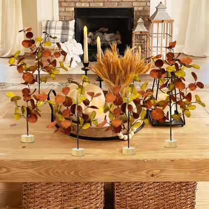 Imagem de Conjunto de 6 em cascata de árvores de eucalipto de mesa de outono