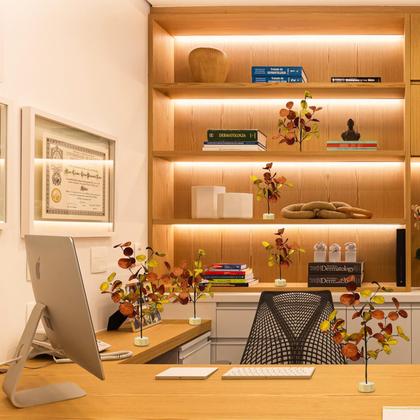 Imagem de Conjunto de 6 em cascata de árvores de eucalipto de mesa de outono