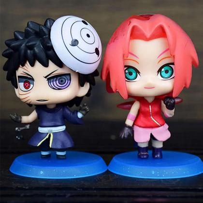 Imagem de Conjunto de 6 Figuras de Ação Naruto Shippuden - Hinata, Sasuke, Itachi, Kakashi e Obito