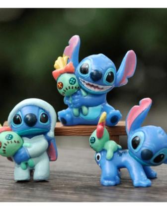 Imagem de Conjunto de 6 Figuras Lilo & Stitch - Ornamento de Mesa