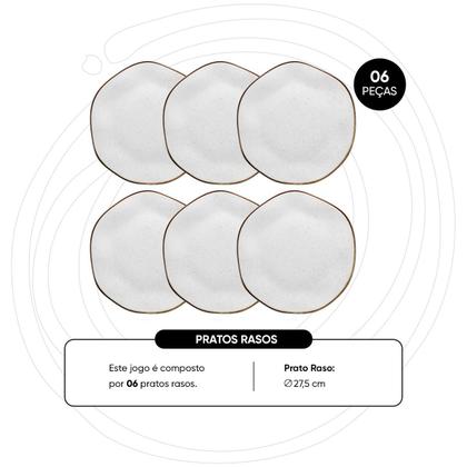 Imagem de Conjunto de 6 Pratos Rasos 27,5cm Ryo Maresia