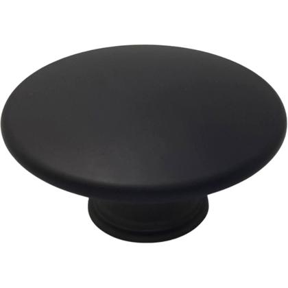 Imagem de Conjunto de 6 Puxadores 201 Tucson Ponto Preto Fosco Para Móveis Armários e Gavetas