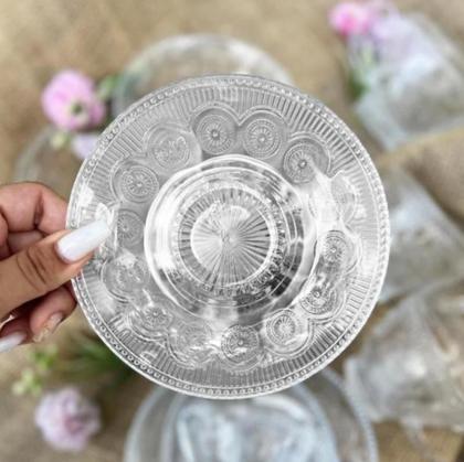 Imagem de Conjunto De 6 Xícaras Com Pires De Vidro Bohemia