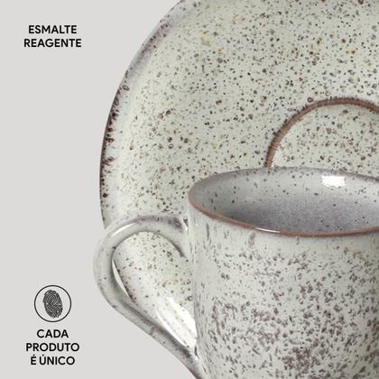 Imagem de Conjunto de 6 Xícaras de 120ml e 6 Pires Bio Pistache Porto Brasil